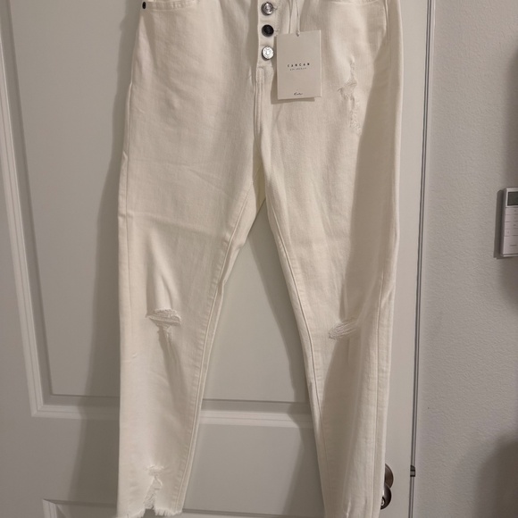 NWT kancan high rise ankle skinny white jeans - Picture 2 of 5